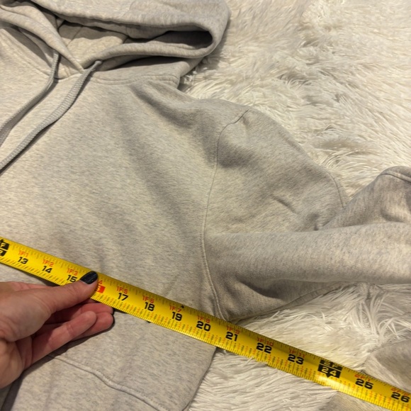 Athleta Retroplush Hoodie Womans’s Gray Sweatshirt Size Medium - Picture 5 of 12